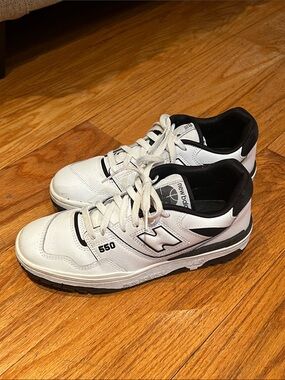 New Balance 550 White with Black Sneakers